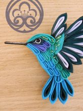 Tsumami zaiku colibri - oiseau de MomoKanzashi sur Etsy.